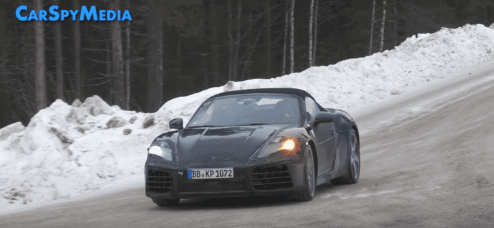 Porsche Boxster électrique : il continue ses essais