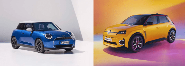 Renault 5 E-Tech vs Mini Cooper Electric : quelle est la meilleure citadine électrique néo-rétro en 2024 ?